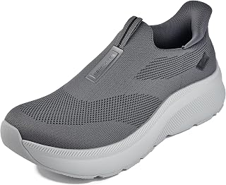 JACKSHIBO Men Slip in Free up Hands Shoe Wide Toe Box Arch Support Walking