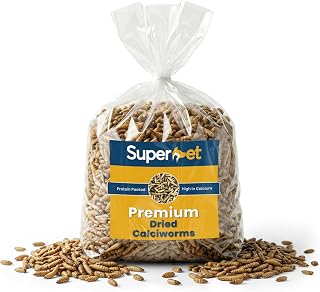 Superpet Dried Calci Worms Wild Bird Food, High-Calcium & Protein Food 5kg | Alternative to Bird Seed & Mealworms, For Chickens, Reptiles, Hedgehogs & Small Mammals, Nutritious Year-Round Garden Feeds