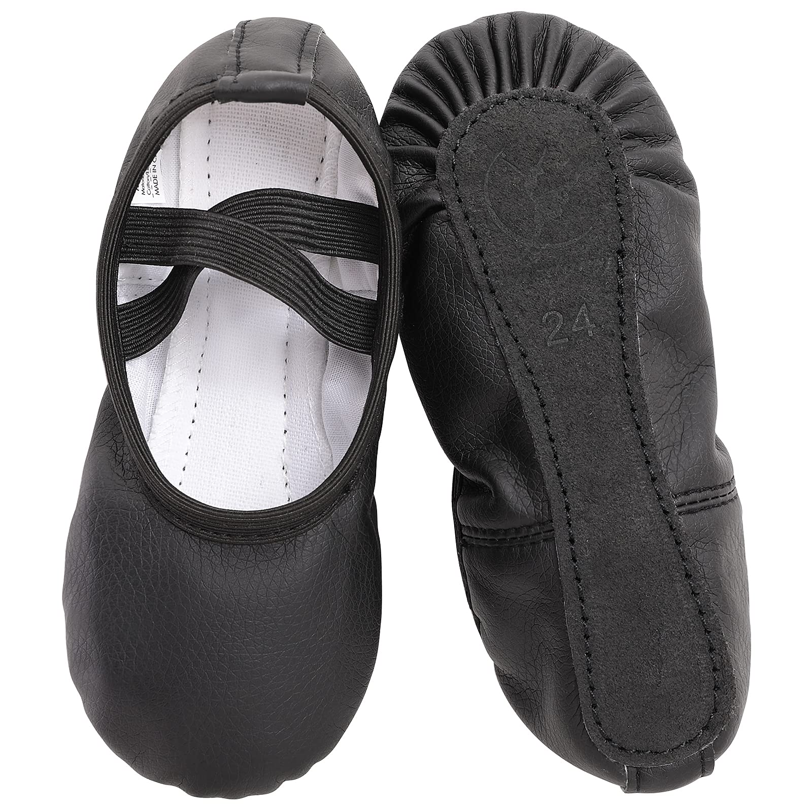 Leather Ballet Shoes Girls Ballet Slippers Dance Shoes with Whole Leather Sole f