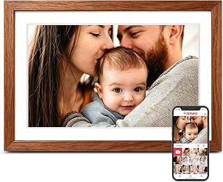 Frameo 10.1'' WiFi Digital Picture Frame, Electronic Photo Frame Slideshow | 32GB, 1280×800 IPS HD Touch Screen, Send Photos & Videos from Phone to Frame, Wall-Mountable, Gifts for Mom, Women, Wedding