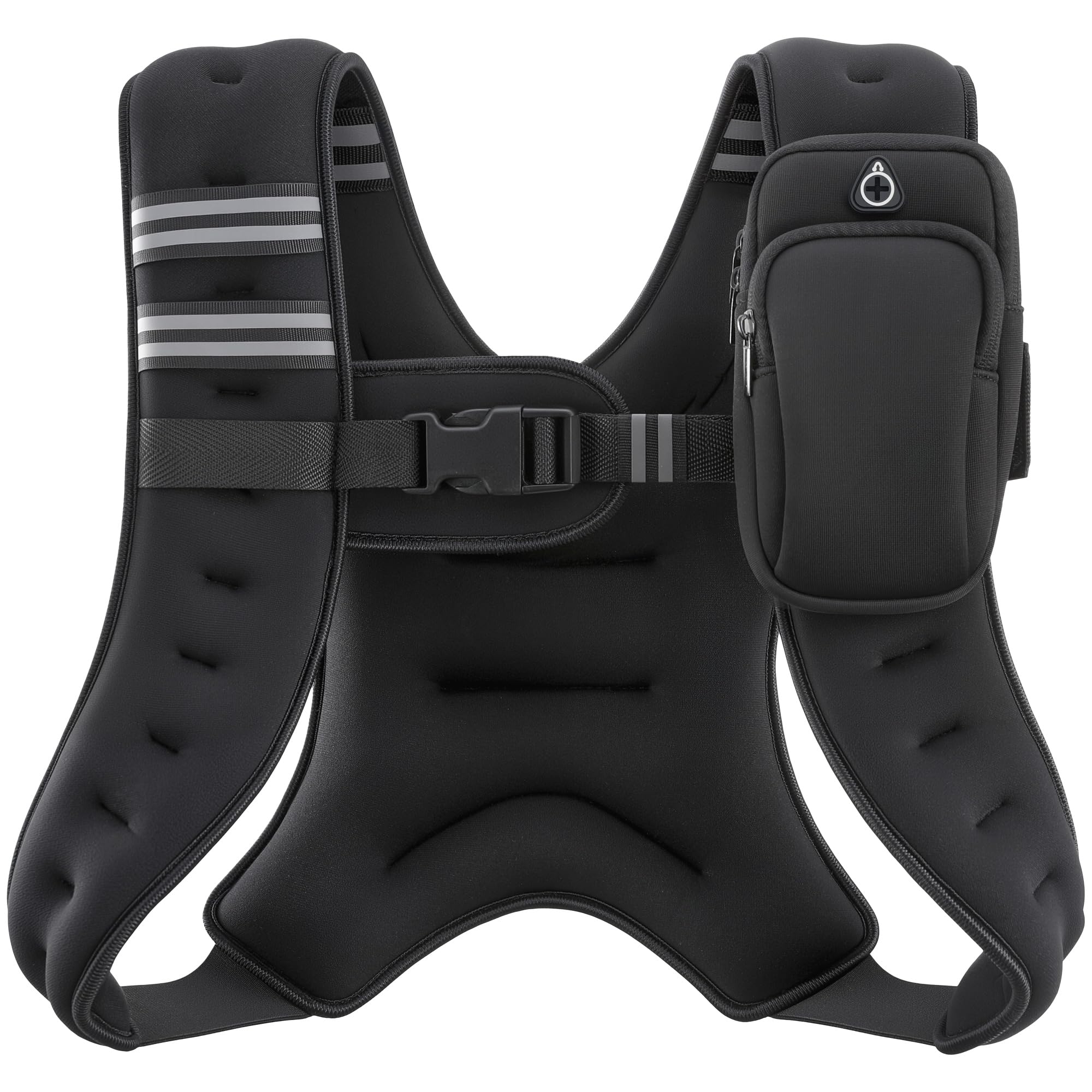 ZELUS Weighted Vest, 6lb/8lb/12lb/16lb/20lb/25lb/30lb Weight Vest with Reflectiv