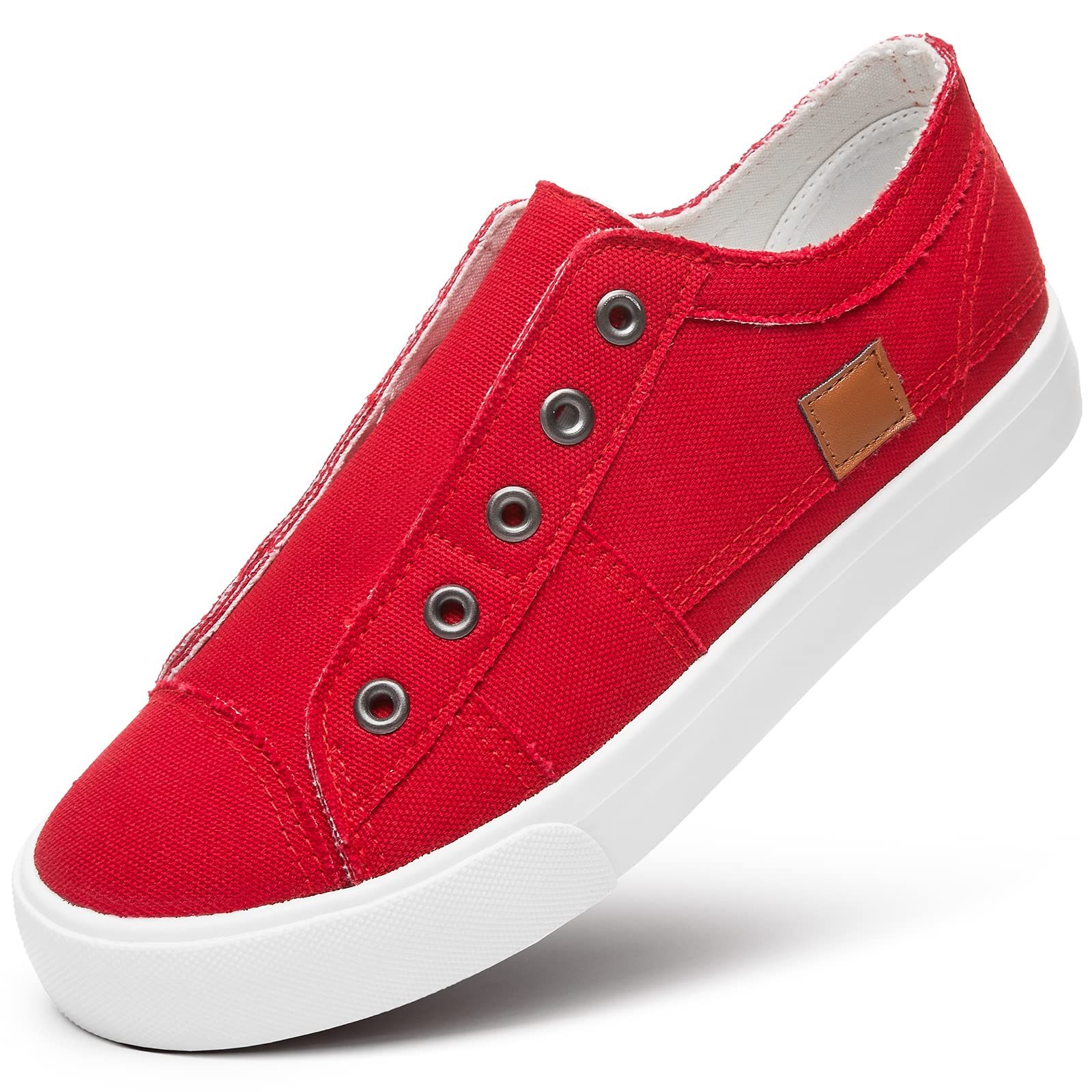 XRH Women's Slip On Canvas Sneakers Non Slip Casual