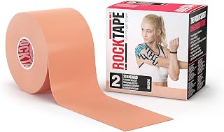 RockTape Kinesiology Tape Athletes, Water Resistant, Reduce Pain & Injury Recovery, 2 in x 5 m, Uncut, Pink