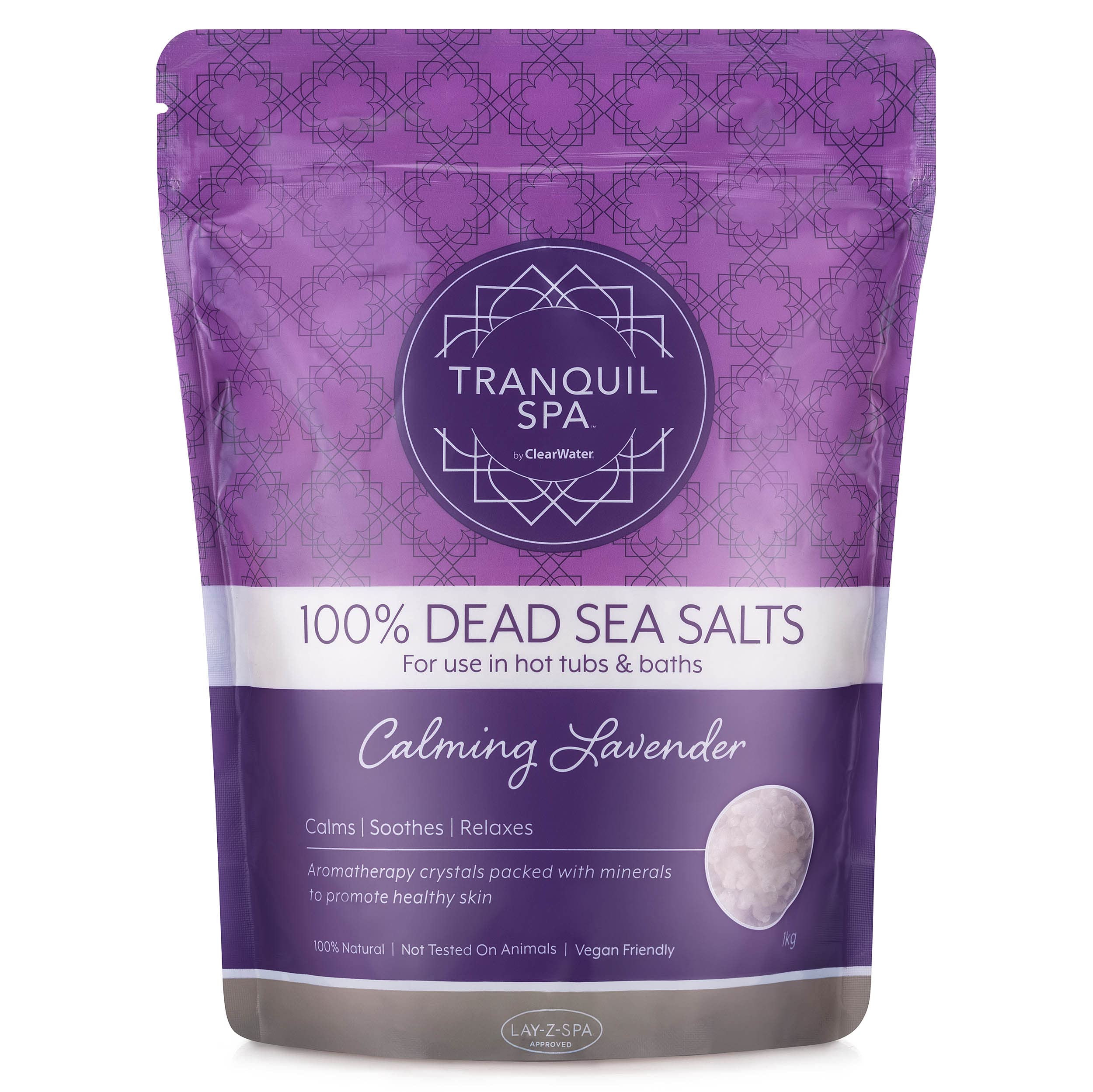 Clearwater Tranquil Spa Dead Sea Bath & Hot Tub Salts Lavender 1kg | Tranquil Sp