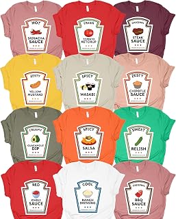Condiment T Shirts Condiment Group Halloween Costume Shirt for Women Men