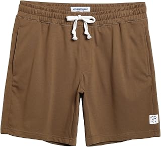 maamgic Mens Over Knee 7" Workout Gym Lounge Shorts with Zip Pockets