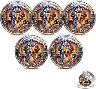 Old Friends Forever Club Coin, Old Bastards Friendship Club Challenge Coin | Funny Skeleton Beer Brotherhood Commemorative Coin, Drink, Laugh & Stay Friends Gift for Drinking buddies & Men