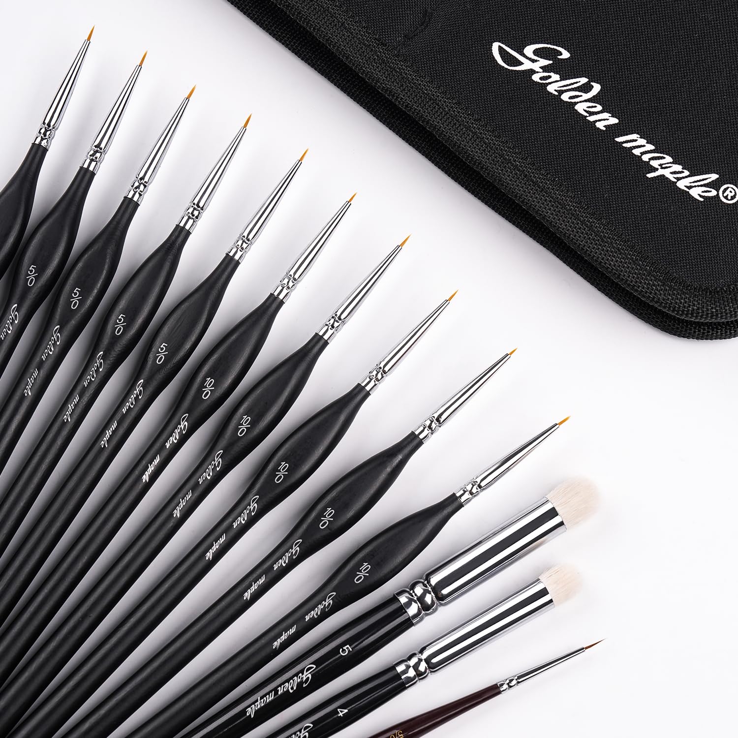Detailing Brush Set - Golden Maple 13pcs Miniature Paint Brushes and Dry Brush S