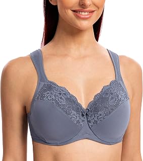 MELENECA - Full Cup Bra with Lace Underwire for Women