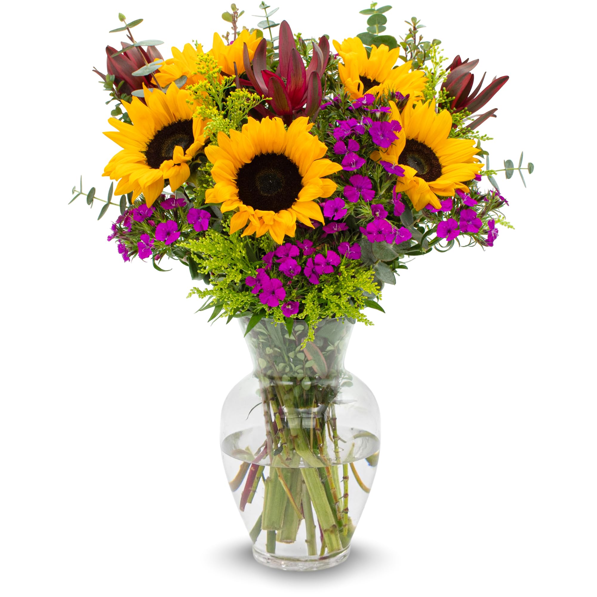 Stargazer Barn Wildflower Bouquet - Vase Included | Fresh Cut Flower Delivery, H