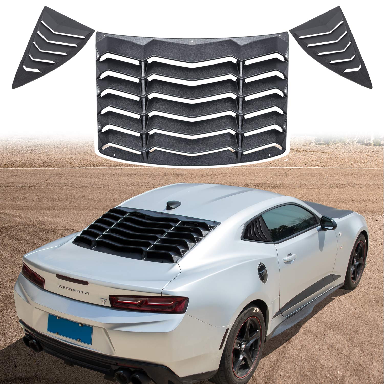 Rear and Side Window Louvers for Chevy Chevrolet Camaro 2010 2011 2012 2013 2014
