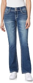WallFlower Women's Instastretch Bling Luscious Curvy Bootcut Jeans
