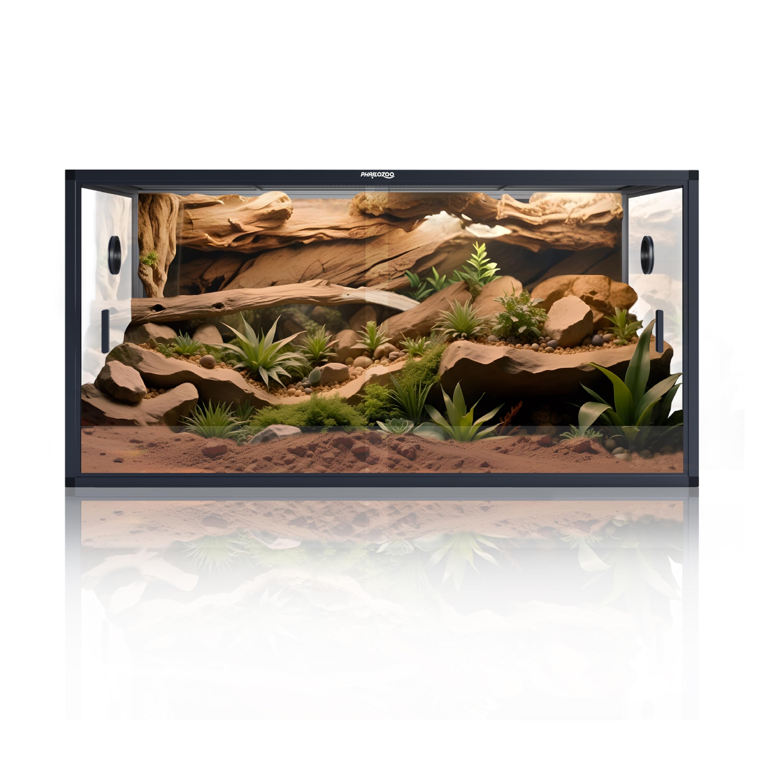 Phailozoo 120 Gallon Reptile Terrarium, Stackable 4x2x2 Reptile Enclosure | Rept