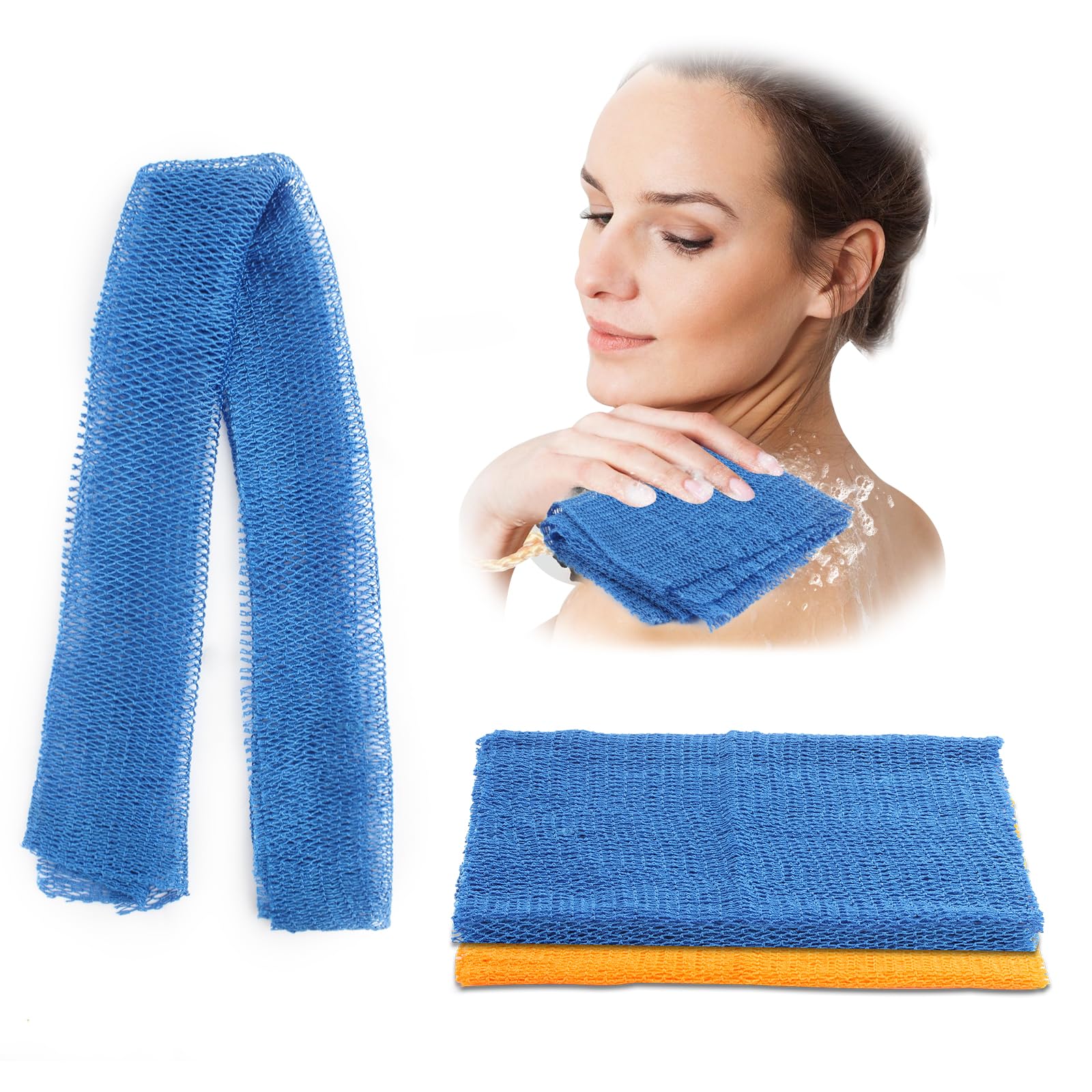 Knotted African Net Sponge, Stretchable African Exfoliating Net with Knots, Afri
