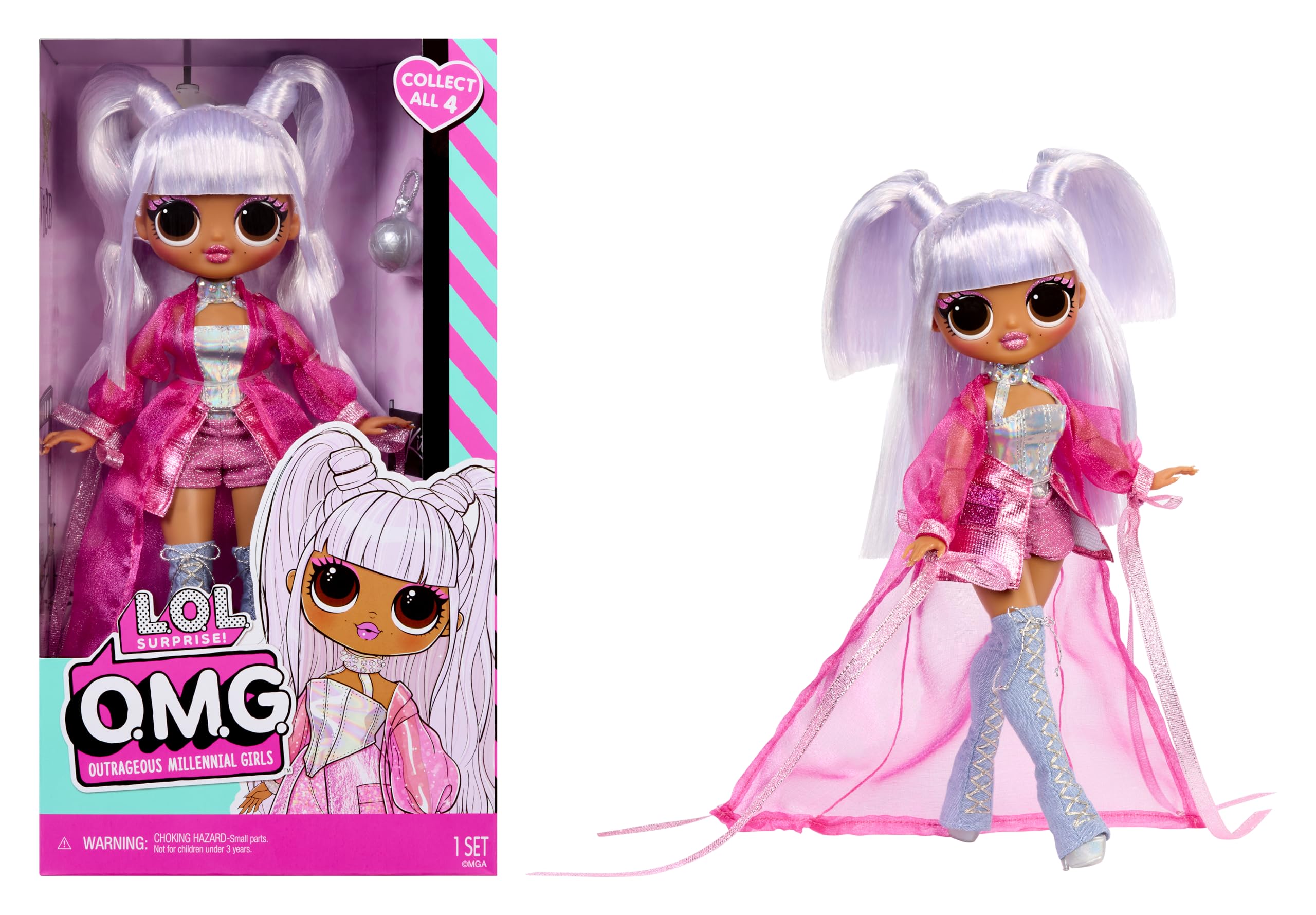 L.O.L. Surprise! OMG Doll - Kitty K - Includes 1 Fashion Doll, Comes with Fabulo