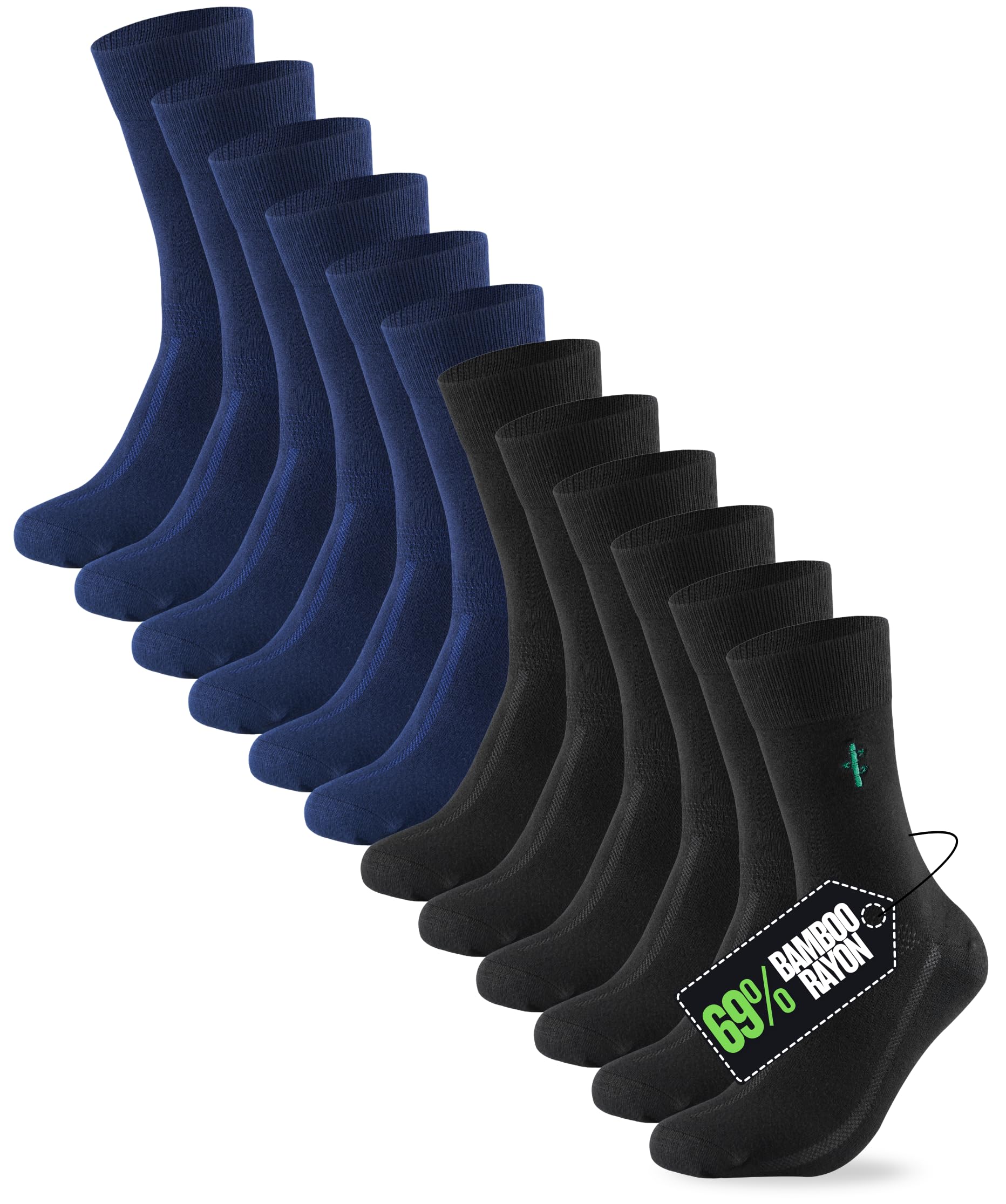 PANDA FOOD Bamboo Dress Socks | All-Day Comfort & Odour-Free | Soft, Breathable 