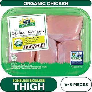 PERDUE HARVESTLAND Fresh Organic Boneless Skinless Chicken Thighs, Weight Varies