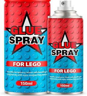Glue Spray for Lego, Dry Fast Without Leaving Sticky, Hold Still Togehter and Never Fall Apart, Won't Break or Loose Pieces in The Future, Temporary for Safe Transport & Display, 5.1 oz