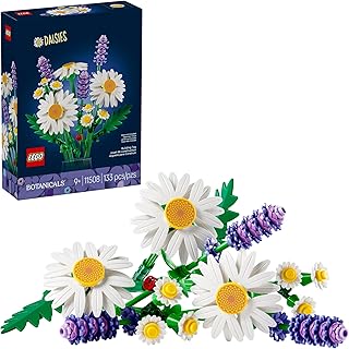 LEGO Botanicals Daisies 11508 | Building Toys for Girls & Boys, Ages 9+, Artificial Flowers Craft Kit, Home Décor & Display, 133 Pieces, Gift for Kids