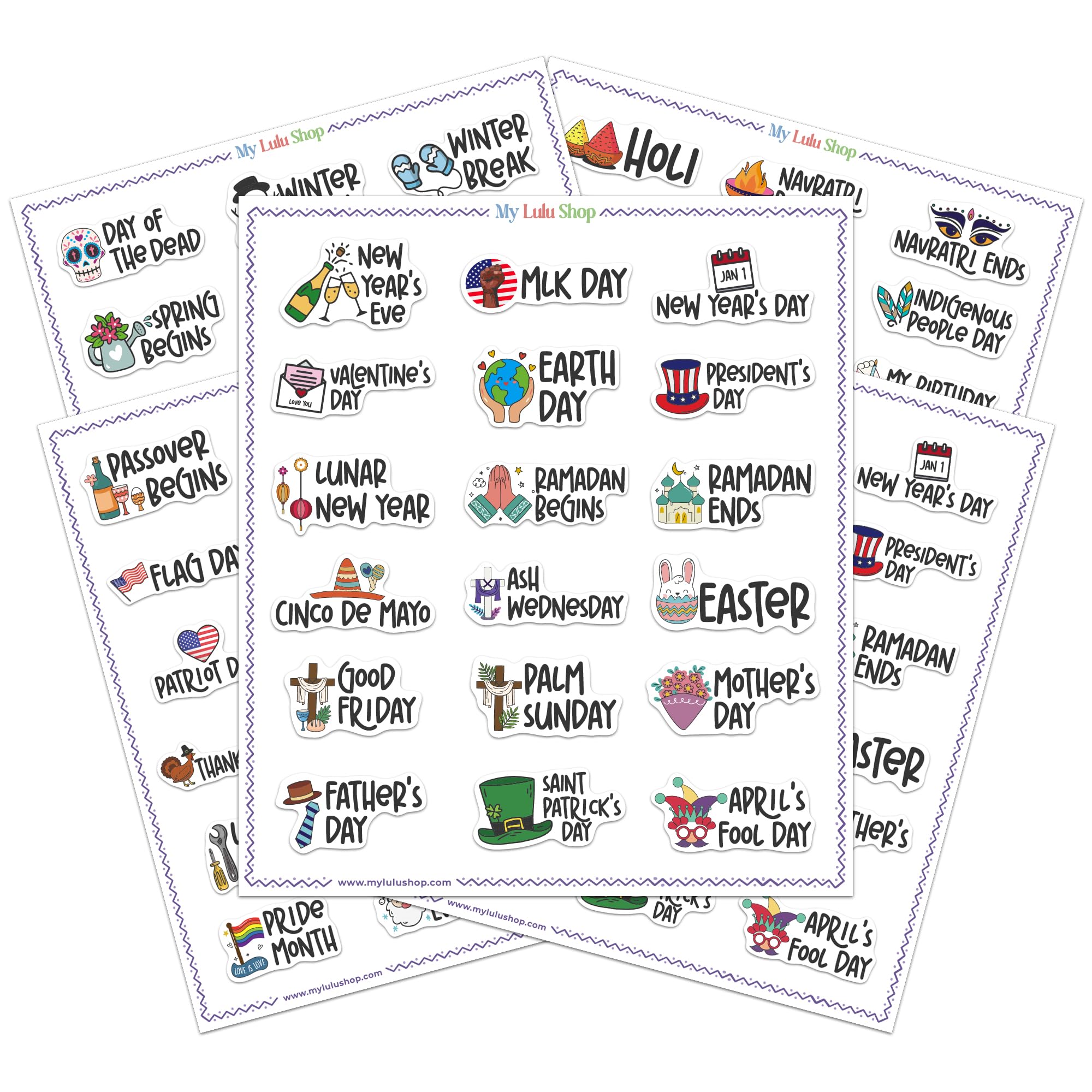 Seasonal Holiday & Journal Stickers - Planner & Calendar Accessories for Women, 