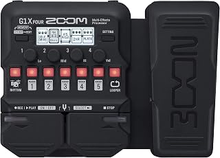 Zoom G1X Four Guitar Multi-Effects Processor with Expression Pedal | 70+ Effects, Amp Modeling, Looper, 68 Rhythm Patterns, Tuner, Battery Powered