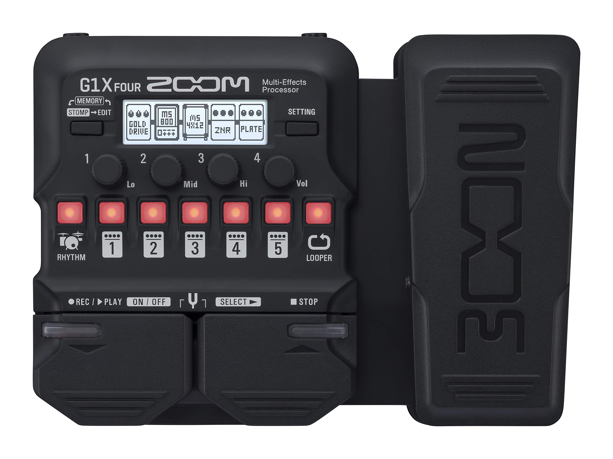 Zoom G1X Four Guitar Multi-Effects Processor with Expression Pedal | 70+ Effects