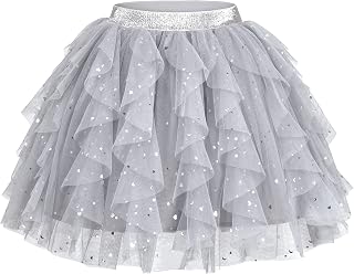 Sunny Fashion Girls Skirt Navy Blue Pearl Sparkling Stars Dancing Tutu 4-12 years