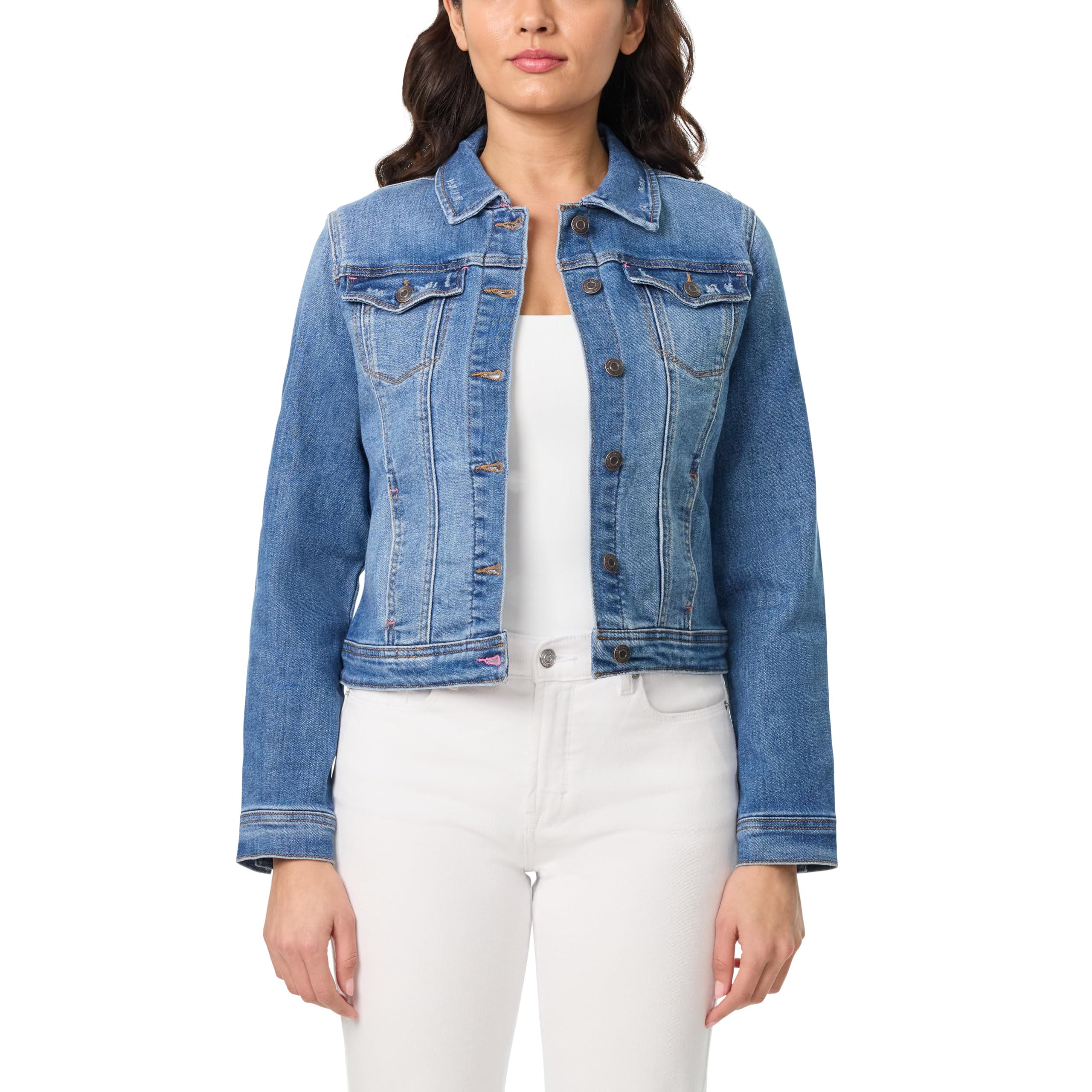 kensie Jeans for Women Forever Denim Outerwear Jacket, Small to X-Large