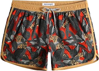 MaaMgic Pantalones cortos de natación para hombre, estilo vintage, secado rápido, para la playa, bañadores