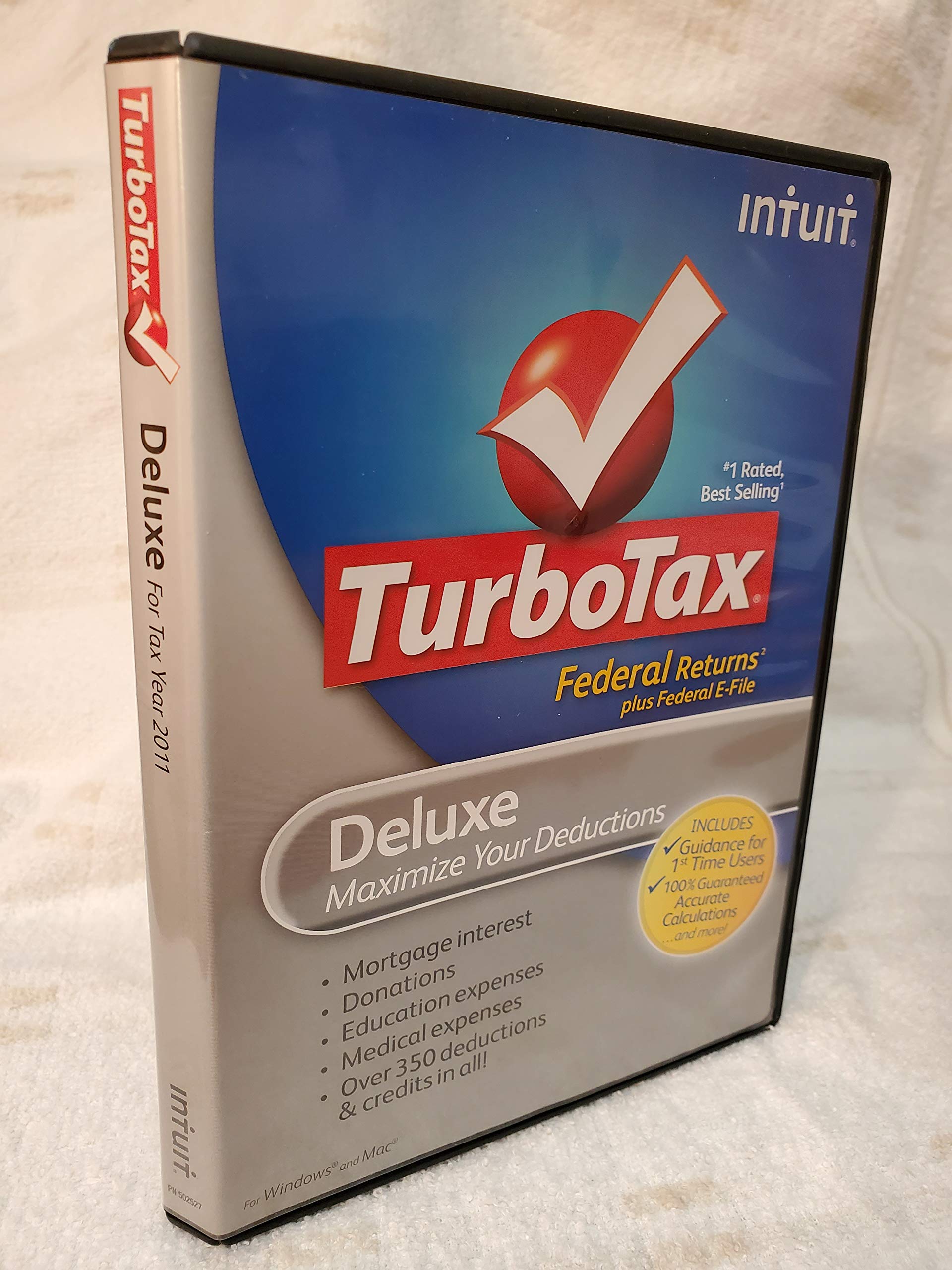 Turbotax 2011 Deluxe Tax Software CD FEDERAL RETURNS ONLY [PC & Mac] [Old Versio