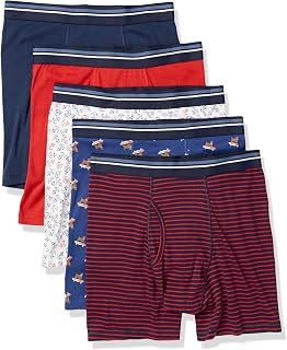 Amazon Essentials Men's Breathable Cotton Boxer Briefs, Tagless
