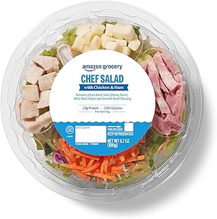 Amazon Grocery, Chef Salad with Chicken & Ham, 6.7 Oz (Previously Amazon Fresh Brand, Packaging May Vary)