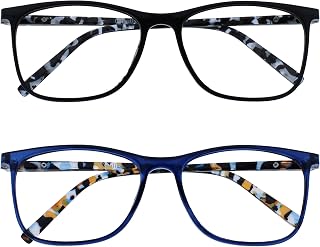 OPULIZE Arc Reading Glasses Square Frame Thin Elegant Spring Hinges Anti-Scratch Men Women R66