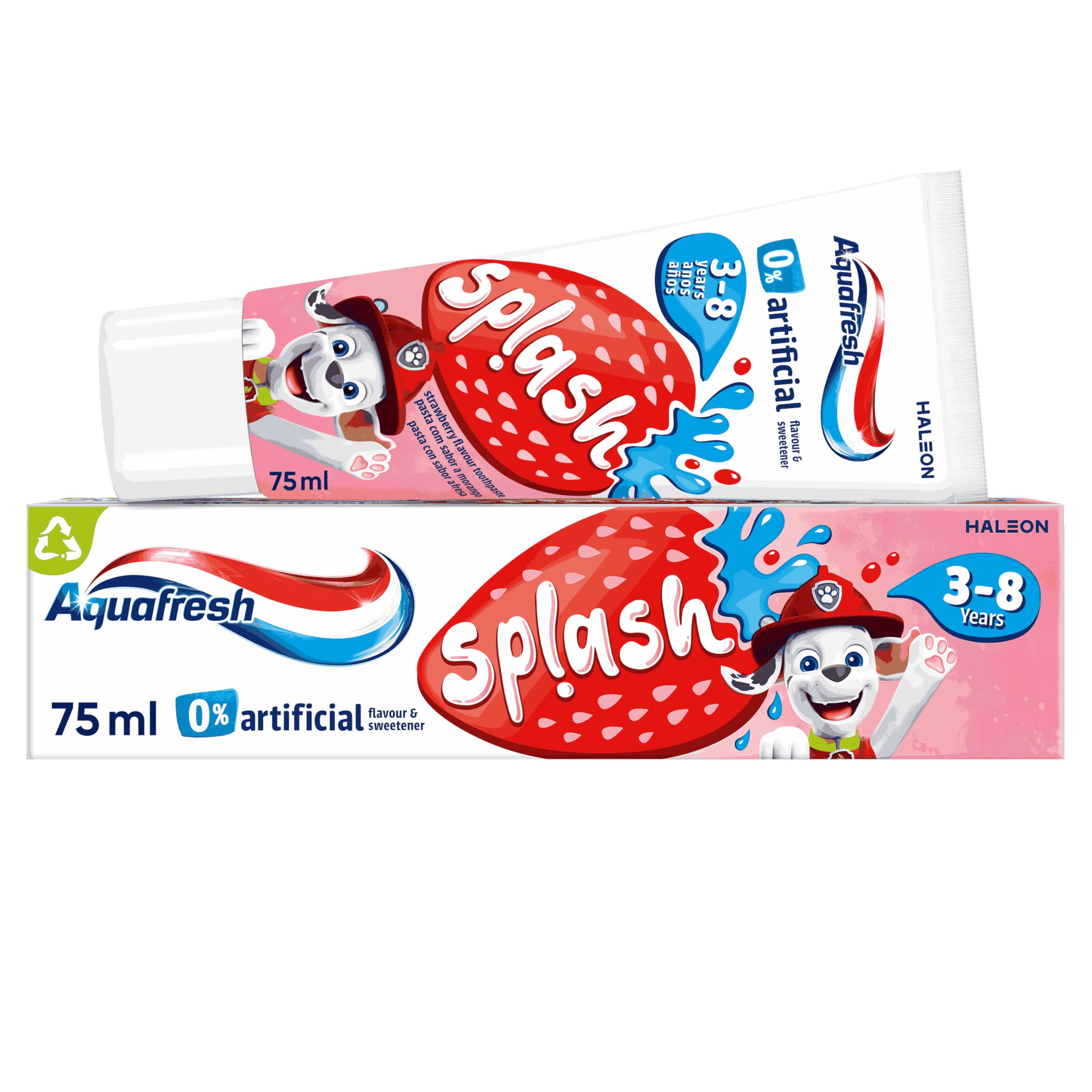 Aquafresh Paw Patrol Splash Kids Toothpaste, Strawberry, 75 ml