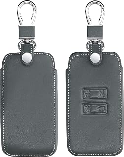 kwmobile Key Fob Cover for Renault 4-Button Smart Key (Keyless Go) Cover - Protective Case - Soft Fob Pouch - Faux Leather Shell - Anthracite