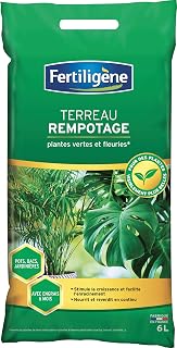 Fertiligene FREMP6P – Potting Soil for Green Plants and Flowers, 6 L, Stimulates Growth and Facilitates Rooting – Continually Nourishes and Greens – With Organic Fertilizer – Made in France