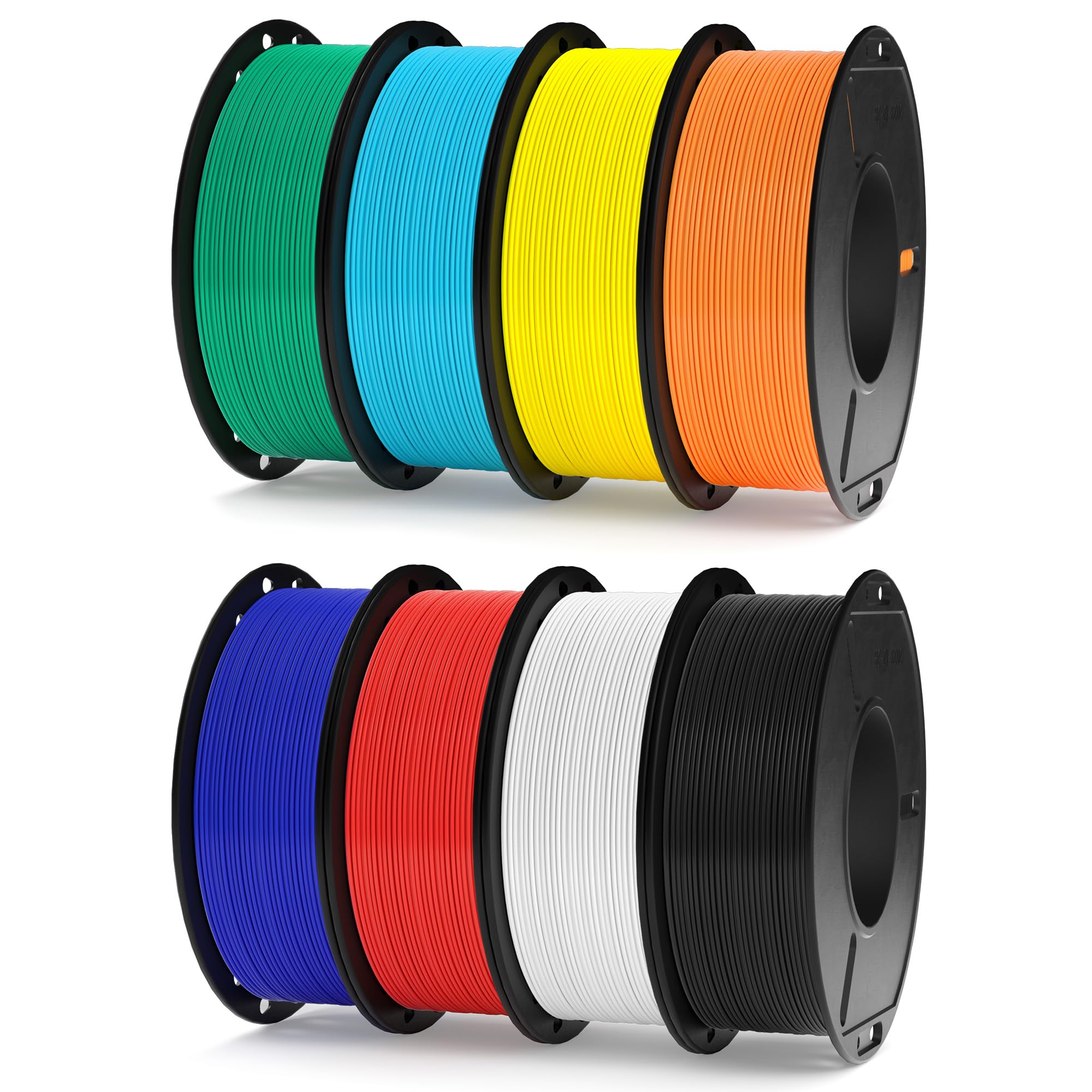 ELEGOO Pack of 8 PLA+ Filament Spools 8 Colours 8 x 250 g 1.8 mm | Dimensional A