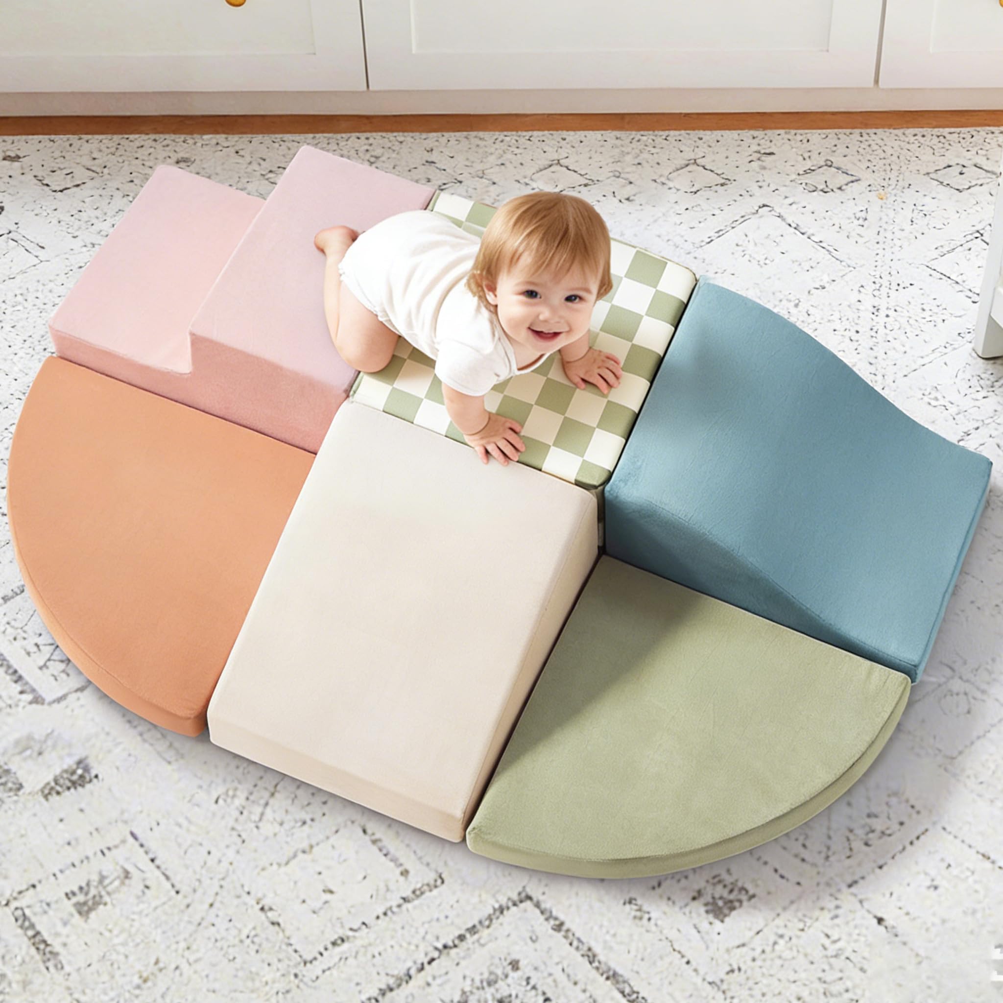 Tiny Land Soft Foam Climbing Blocks for Toddlers, 6-Piece Foam Blocks | Indoor P