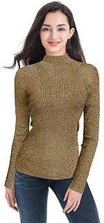 V28 Women's Sleeveless Ribbed High Neck Turtleneck Stretch Knit Sweater