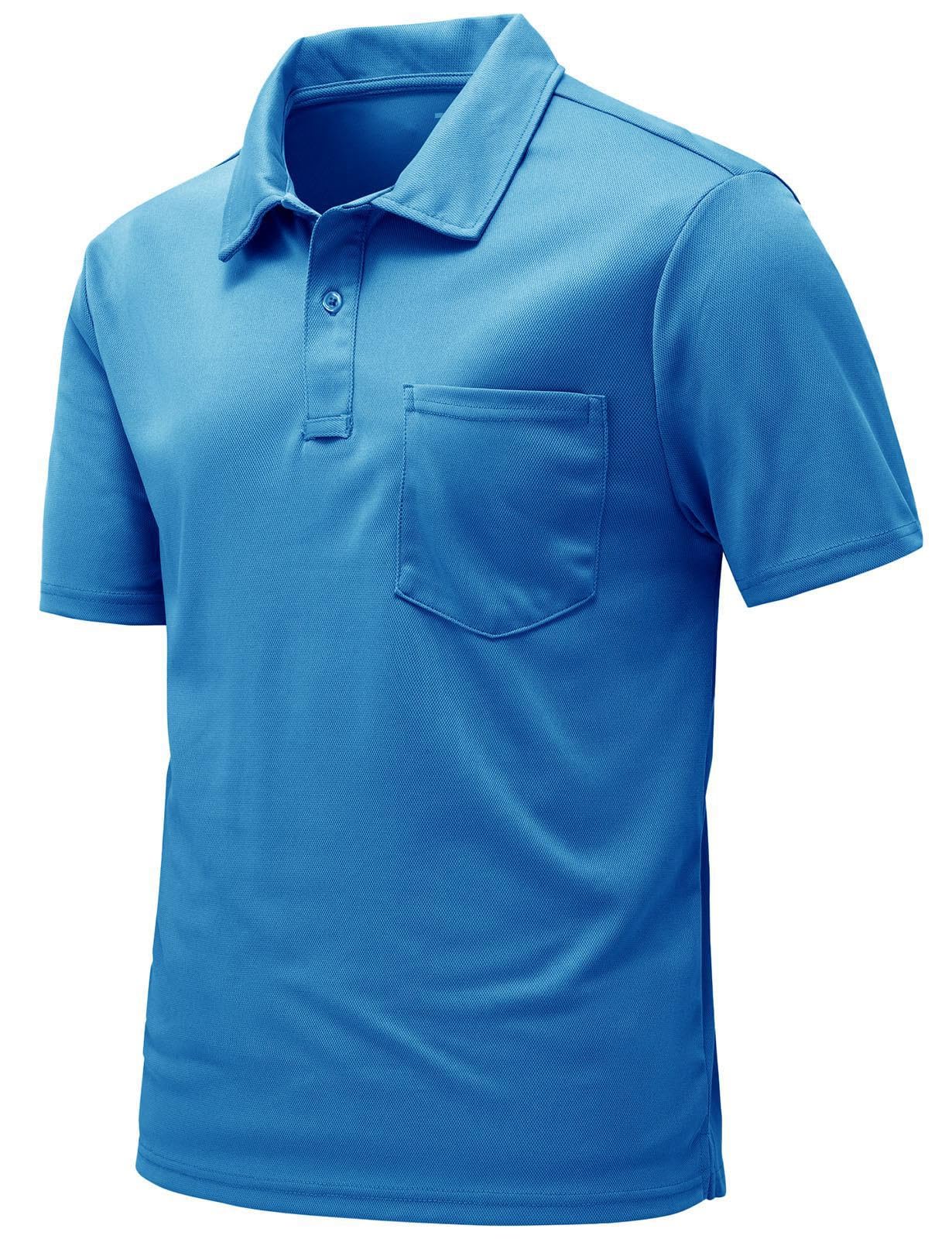 [WYZE] Rdruko Men's Activewear Polo Shirts Short Sleeve Quick Dry Outdoor Golf S