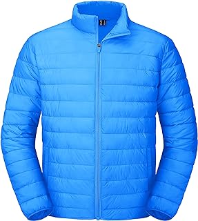 MAGCOMSEN Mens Puffer Jacket Lightweight Water Shedding Warm Winter Coats