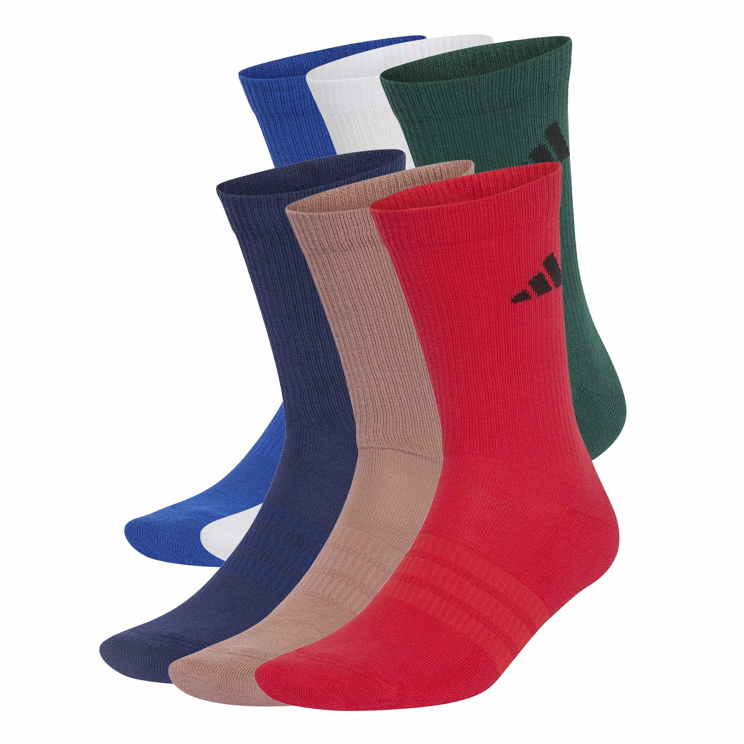adidas Unisex Cushioned Crew Socks 6 Pair Pack Socks