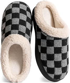 UBFEN Pantofole da uomo per interni, camera da letto, in memory foam, leggere, pantofole da esterno