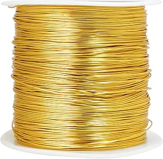 Tarnish Resistant Copper Wires 24 Gauge/0.5mm, 203 Feet, Gold | Jewelry Craft Wires Beading Wire for Jewelry Making, Wire Wrapping and Crafting