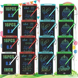 LCD Writing Tablet for Kids Bulk 8.5" Reusable Doodle Board Educational Drawing Pad for Kids and Student for School Class Party Favor Return Gifts for Boys Girls Toys Bulk 16 Pack
