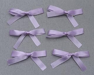 6 Pieces Hair Clips with Bows, Cute Satin Crocodile Clips Non Slip Hair Accessories for Women Hair Styling Barrettes (Purple)
