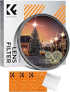 K&F CONCEPT 82mm Variable Star Starburst Filter 4 8 Points | 18 Layer Coating Ultra Slim Optical Glas Camera Lens Filter with 3 Cleaning Cloth Nano-K Series FE310