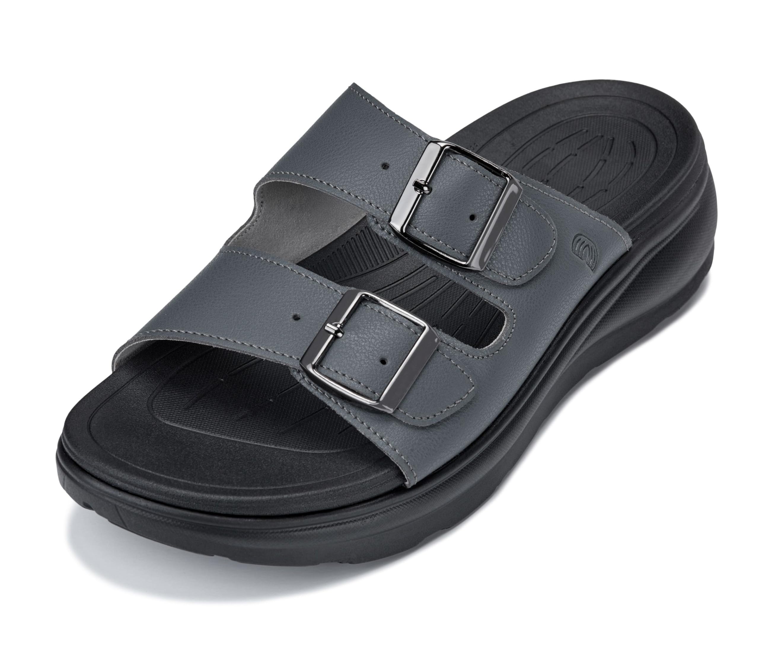 CALTO Men's Invisible High Top Shoes - Ultra Light Comfort Slip On Sandals - 2" 