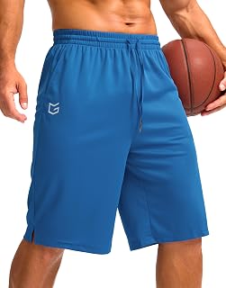 G Gradual Sports Shorts for Men with Pockets 11" Long Basketball Shorts Lightweight Quick Dry Fitness Shorts for Men