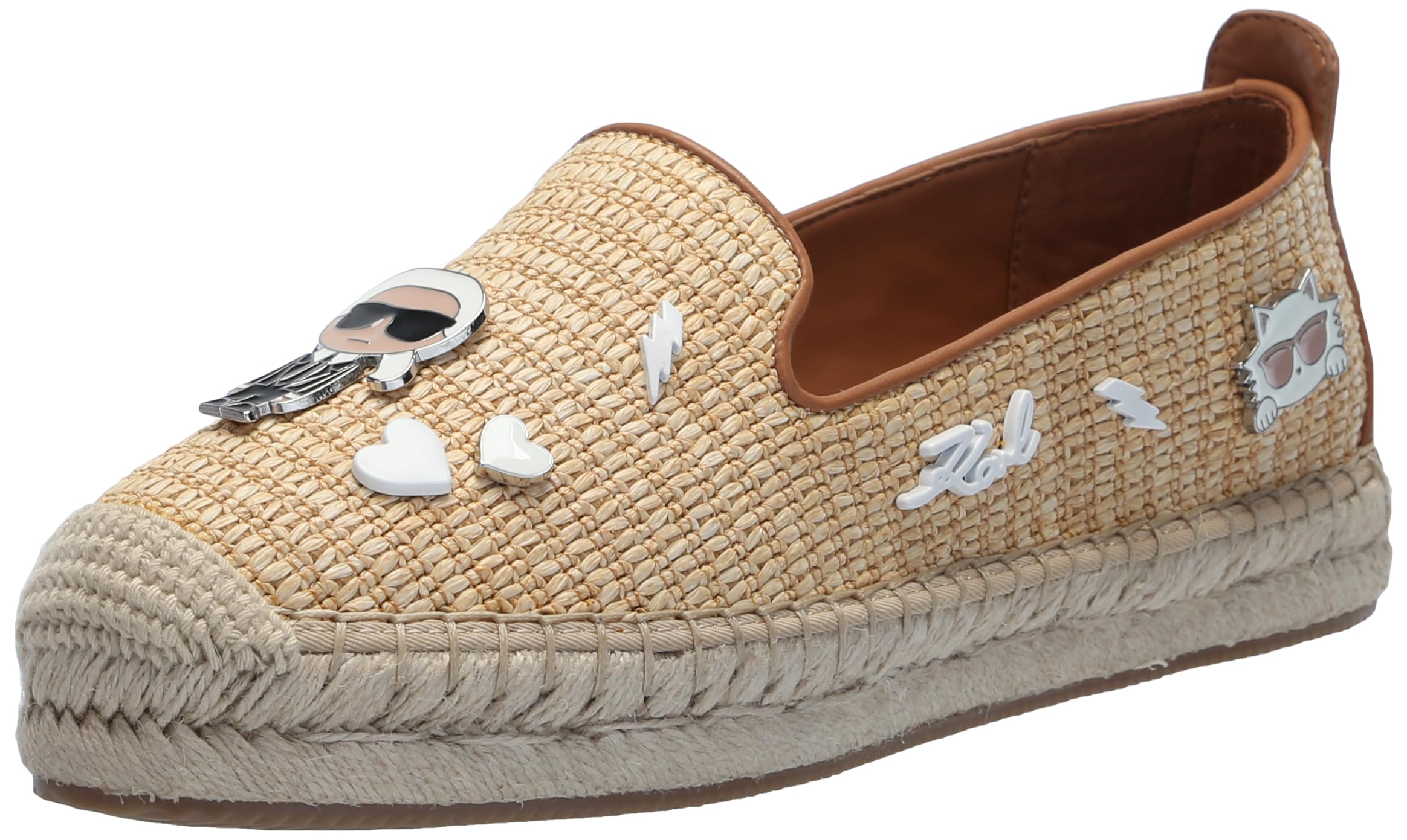 Karl Lagerfeld Women's Michaela Slip On Espadrille Sandal Shoes